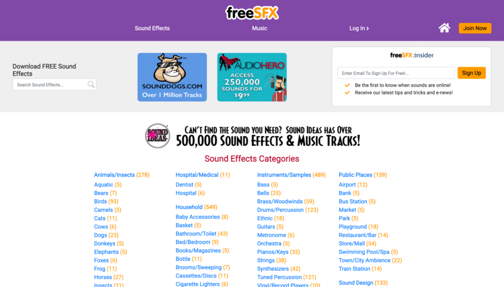 Best websites to find free Royalty-free Sound effects