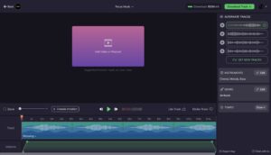 Screenshot of Beatoven's track timeline